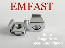Image of m5 cage nuts steel clip mounting rack cabinet zinc nut 5mm