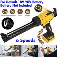 Image of Cordless Caulking Gun Glass Mastic Sealant Gun For Dewalt 18V Batteries Electric