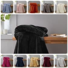 Image of Catherine Lansfield Raschel Velvet Touch Throw 130 x 170cm 11 Colour Options