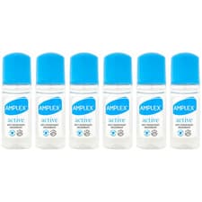 Image of Amplex Active Anti-perspirant Deodorant Roll-On 50ml x6