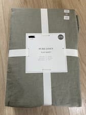 Image of Marks & Spencer Bedding Flat Sheet 100% Linen Khaki 5 Feet Naturally Breathable