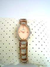 Image of ACCURIST WATCH LONDON WOMENS 8037 GOLD STAINLESS STEEL BRACELET CRYSTALS GENUINE