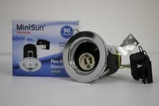 Image of MiniSun Fire Rated Downlight – 90 Minutes, Chrome - Clearance Stock