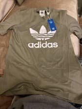 Image of ADIDAS ORIGINALS TREFOIL 3 STRIPE STRIPES COTTON T SHIRT TOP