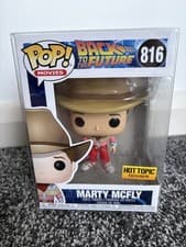 Image of Funko Pop BACK TO THE FUTURE 816 MARTY MCFLY COWBOY Hot Topic exclusive
