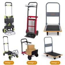 Image of 2-in-1 Hand Sack Truck Trolley, Folding Platform Cart Dolly, 120kg Load Capacity