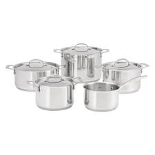 Image of 5 Piece Pan Set Stellar 7000 Mixed Stainless Steel Induction Oven Safe Cookware