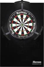 Image of Harrows XL Dartboard Surround – Large 6-Piece Wall Protector One Size, Black