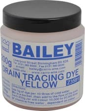 Image of Bailey 3591 Drain Tracing Dye - Yellow 200g