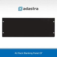 Image of 4U Blanking Panel 19" Rackmount Blank Plate for Comms Data Cabinet Black Steel