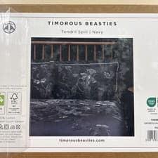Image of Timorous Beasties Tendril Spill Navy Pillowcase Pair - 100% Cotton - RRP £35