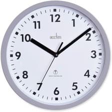 Image of Acctim 74667 Nardo 20cm Radio Controlled Grey Wall Clock Uk Ireland Radio NEW