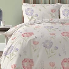 Image of Meadow Duvet Cover Set, Floral Pattern Reversible Duvet Cover with Pillowcases