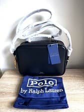 Image of POLO RALPH LAUREN POLO ID CALFSKIN LEATHER CROSSBODY BAG - NEW