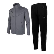 Image of Puma Mens 93351502 Individual Rise Full Zip-up Tracksuit Gray/Black