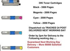 Image of Set of 4 Compatible Toner Cartridge Oki C310dn C330 C510dn C531dn MC562w MC361