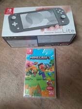 Image of nintendo switch lite console bundle with Minecraft game