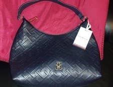 Image of New Iconic Tommy Hilfiger Shoulder Bag Mono (AW0AW14365 -DW6) Space Blue RRP£150