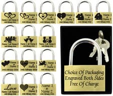 Image of Anniversary Present, Wedding Favour 40mm Love Lock Personalised Engraved Padlock