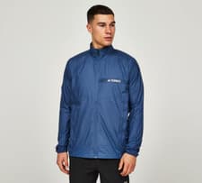 Image of Adidas Terrex Windbreaker Jacket Blue/White-Size XS-New-100% Genuine-RRP £80