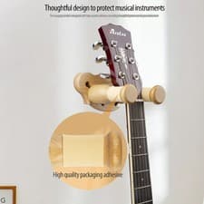 Image of FLANGER FH-06 Wooden Guitar Hangers Wall Mount Holder for Bass Violin 