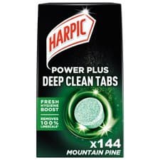 Image of 144 x Harpic Power Plus Deep Cleaning Toilet Tablets Mountain Pine Bulk Buy Tabs