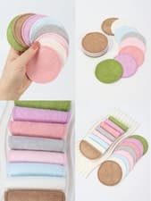 Image of 5/10/20 Pack Reusable Makeup Remover Pads Washable Face Cleansing Puff Cloth NEW