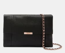 Image of Ted Baker Black Parson Leather Cross Body Shoulder Bag