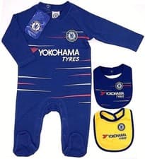 Image of CHELSEA FC BABIES PRAM SLEEP SUIT BABY GROW BODY ROMPER 0-18 MONTH CFC