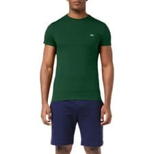 Image of Lacoste TH6709 Mens T Shirts Short Sleeve Crew Neck Soft Pima Cotton Summer Tee