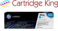 Image of HP 304A Cyan Original LaserJet Toner Cartridge Page Yield 2800 (CC531A)