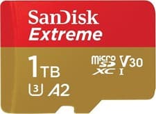 Image of SanDisk 1TB Extreme microSDXC card +SD adapter - Opened but never used