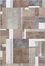 Image of Abstract Green Brown Multi Colours Contemporary Modern Quality Area Rugs Runners