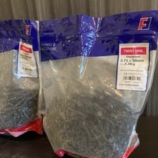 Image of X2 Forgefix Twist Nails Sheradised 30Mm Bag Weight 2.5Kg X2 5kg in total 2 bags