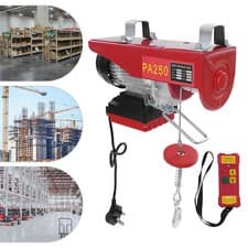 Image of 250kg Electric Hoist with Two Slings & Wireless Control & 39.37ft wire 550W 220v