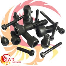 Image of 1/2" UNF SOCKET CAP HEAD SCREWS HIGH TENSILE BLACK ALLEN BOLTS 12.9 BS2470 FINE