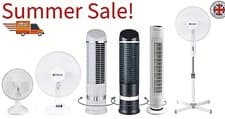 Image of 16" Oscillating Electric Pedestal Fan - 3 Speeds, White, Floor Standing Cooling