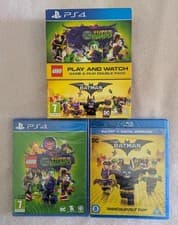 Image of LEGO DC SUPER VILLAINS PS4 GAME & LEGO BATMAN MOVIE BLU-RAY NEW SEALED 