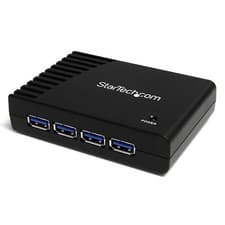 Image of StarTech 4 Port Black SuperSpeed USB 3.0 Hub USB 3.2 Gen 1 (3.1 Gen 1) Type-A...