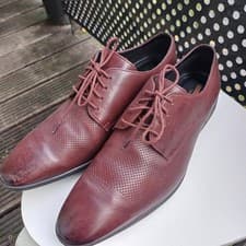 Image of Clarks Bampton Cap Lace Up Men's Smart Shoes In Burgundy Leather. UK Size 8 New