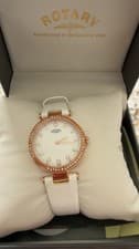 Image of Rotary Womens Analogue Classic Quartz Watch Leather Strap LS00512/41 RRP £180
