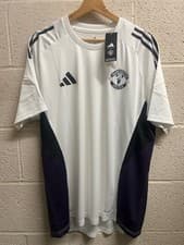 Image of Manchester United Tiro 25 Competition Training Jersey Top White XL