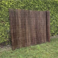 Image of Willow Natural Garden Fence Screening Roll 4M Wide Privacy Border Sun Protection