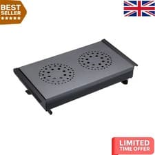 Image of Compact Black/Grey Food and Plate Warmer with Two Tealights for Perfect Dining