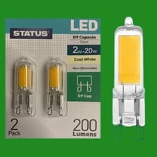 Image of 8x 2W G9 Capsule LED 200 lumen, Instant On Light Bulb Halogen Replacement 4000K