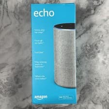 Image of Amazon Echo (2nd Generation) Smart Assistant - Heather Grey Fabric - NEW & BOXED
