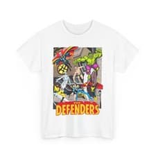 Image of Defenders T-Shirt - John Byrne Art - Marvel Comics - Dr Strange, Nighthawk, Hulk