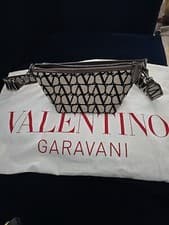 Image of Valentino Garavani Shoulder Bag Brown  Clutch Handle Brand New