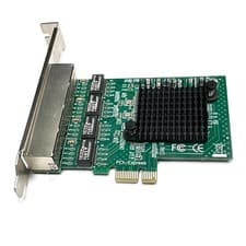 Image of 1x 4Port Gigabit Mini PCI-e PCIe Network Adapter Card NIC For Realtek RTL8111F