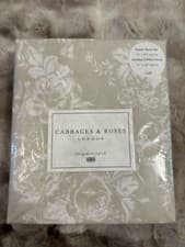 Image of Cabbages & Roses Queen Paris Rose 3 Piece Duvet Cover Set Taupe Beige 90" x 90"